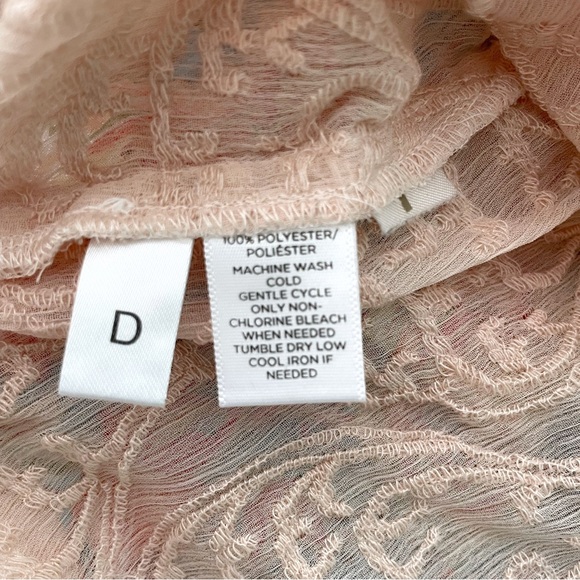 LOFT Embroidered Blouse with Long Sleeves for Layering Party Outfits Ballet Pink - Picture 6 of 6